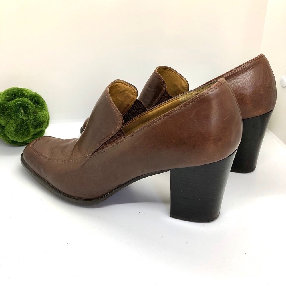 ETIENNE AIGNER Leather Brown Square Vintage Shoes